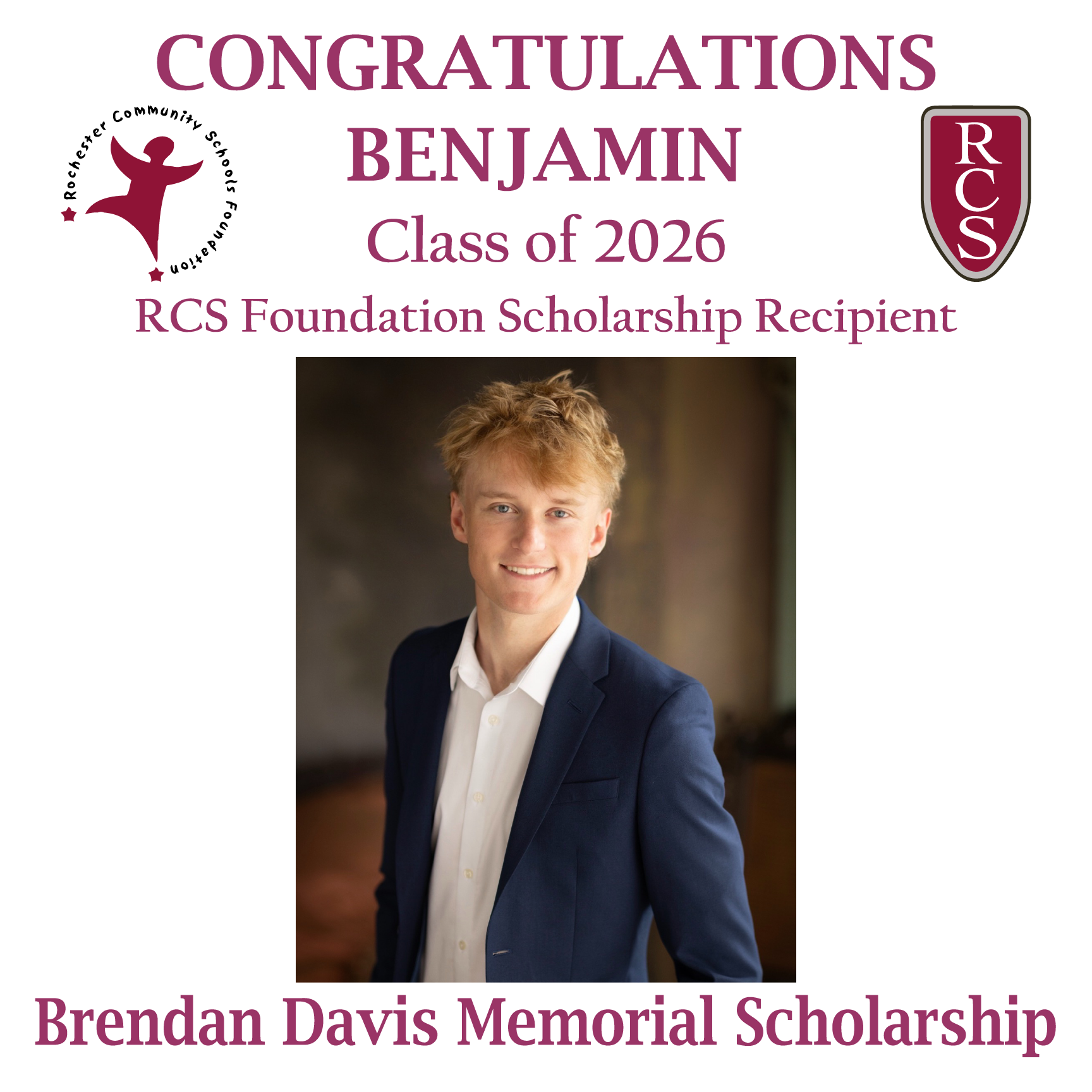 2026 Recipient of Brenda Davis Memorial Scholarship