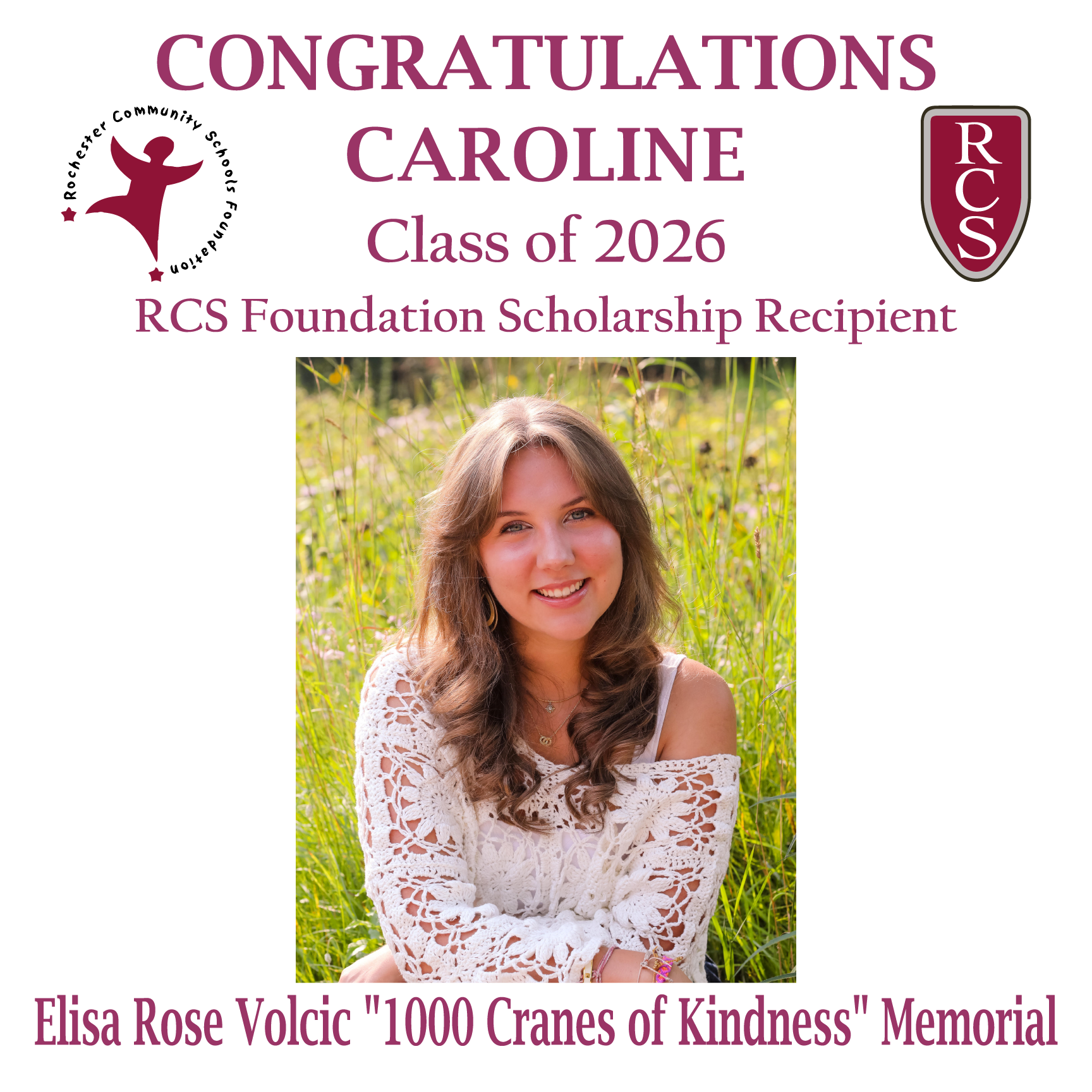 2026 Recipient of Elisa Rose Volcic