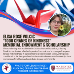 Elisa Rose Volcic “1000 Cranes of Kindness” Memorial Endowment and Scholarship